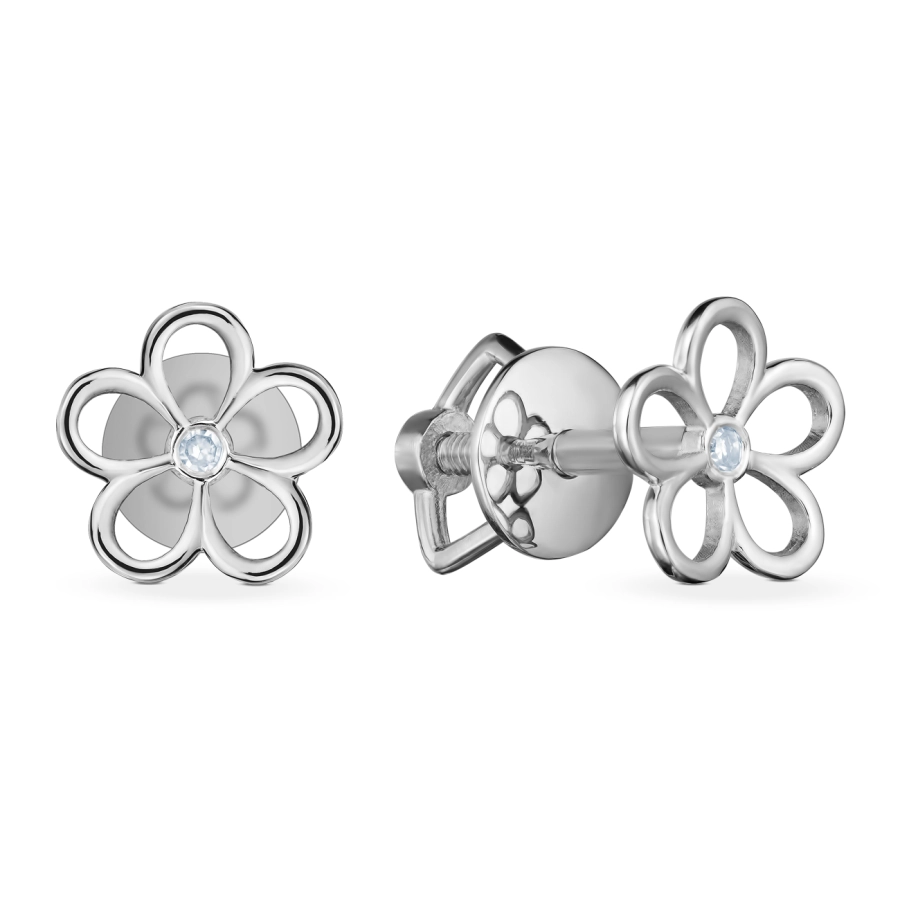 ЗОЛОТІ ПУСЕТИ З ДІАМАНТАМИ - СМ0010