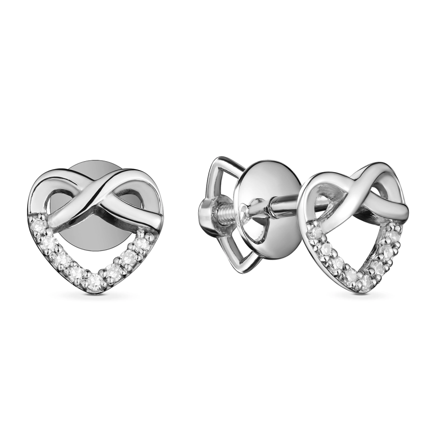 ЗОЛОТІ ПУСЕТИ З ДІАМАНТАМИ - СМ0012