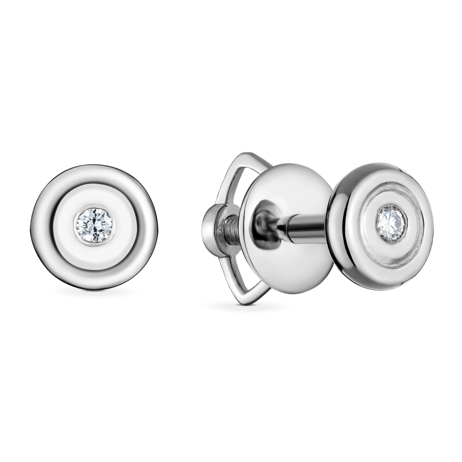 ЗОЛОТЫЕ ПУСЕТЫ С БРИЛЛИАНТАМИ - СМ0015