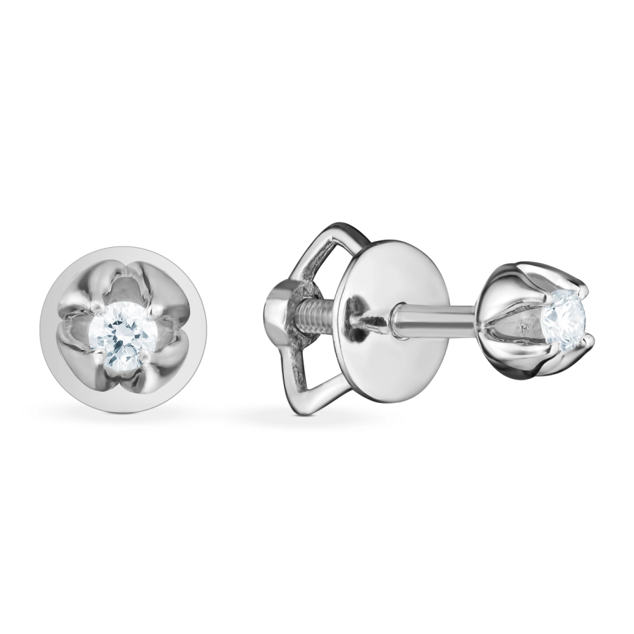 ЗОЛОТІ ПУСЕТИ З ДІАМАНТАМИ - СМ0020