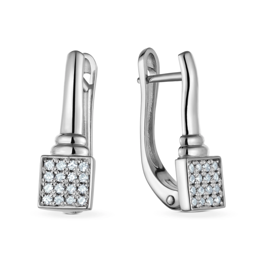 ЗОЛОТІ СЕРЕЖКИ З ДІАМАНТАМИ - СМ0022