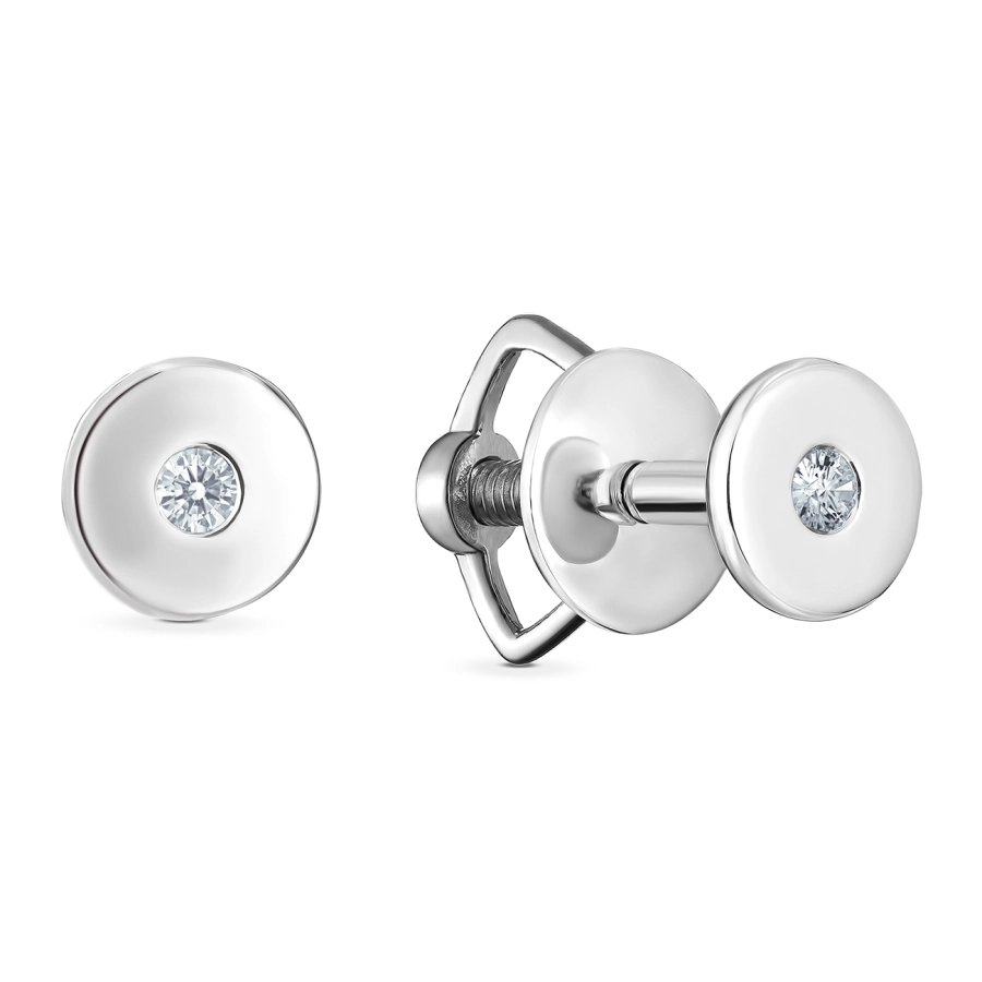 ЗОЛОТІ ПУСЕТИ З ДІАМАНТАМИ - СМ0024