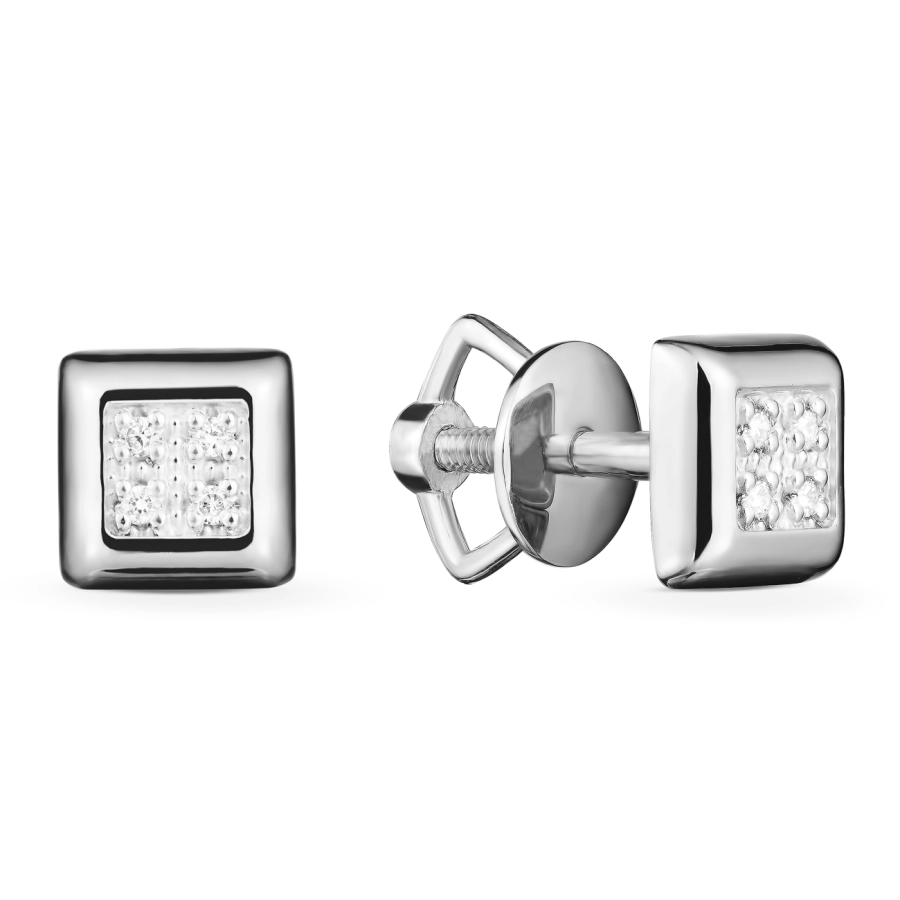 ЗОЛОТІ ПУСЕТИ З ДІАМАНТАМИ - СМ0028