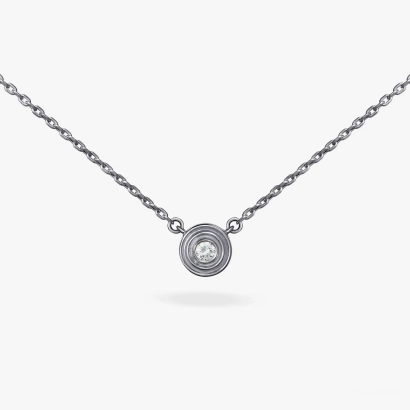 Vintage White Gold Diamond Necklace - Я5049