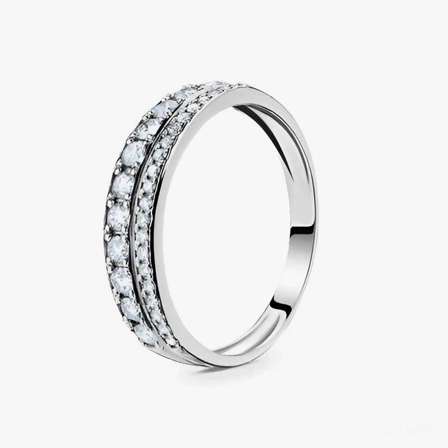 Кольцо из белого золота с бриллиантами - К1339