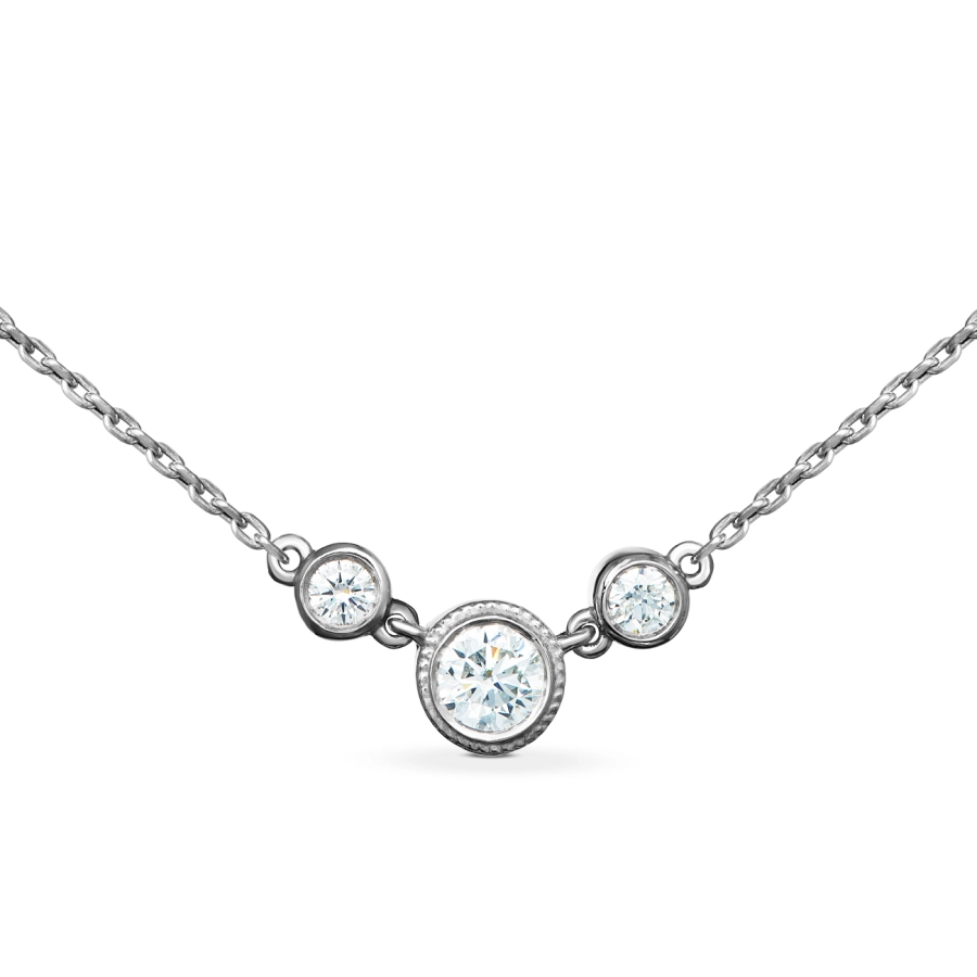 GOLD NECKLACE WITH DIAMONDS - Я5048