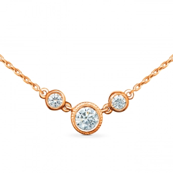 GOLD NECKLACE WITH DIAMONDS - Я5048