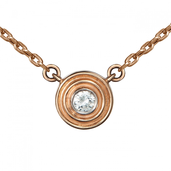GOLD NECKLACE WITH DIAMOND - Я5049