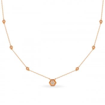 GOLD NECKLACE WITH DIAMONDS - Я5050