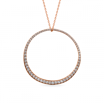 GOLD NECKLACE WITH DIAMONDS - Я5068