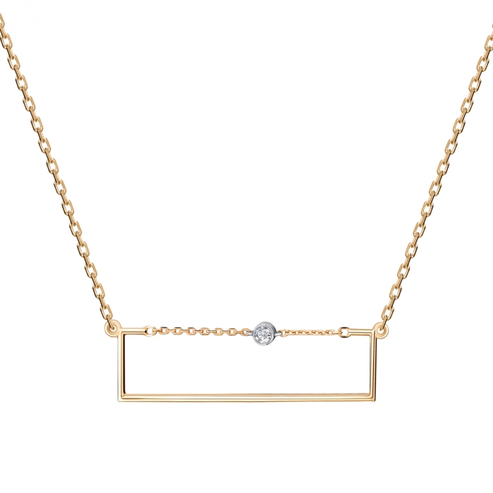 GOLD NECKLACE WITH DIAMOND - Я5069