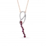 GOLD NECKLACE WITH RUBIES AND DIAMONDS - Я5070р