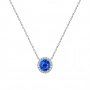 GOLD NECKLACE WITH SAPPHIRE AND DIAMONDS - Я5121.65