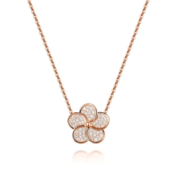 GOLD NECKLACE WITH DIAMONDS - Я5124