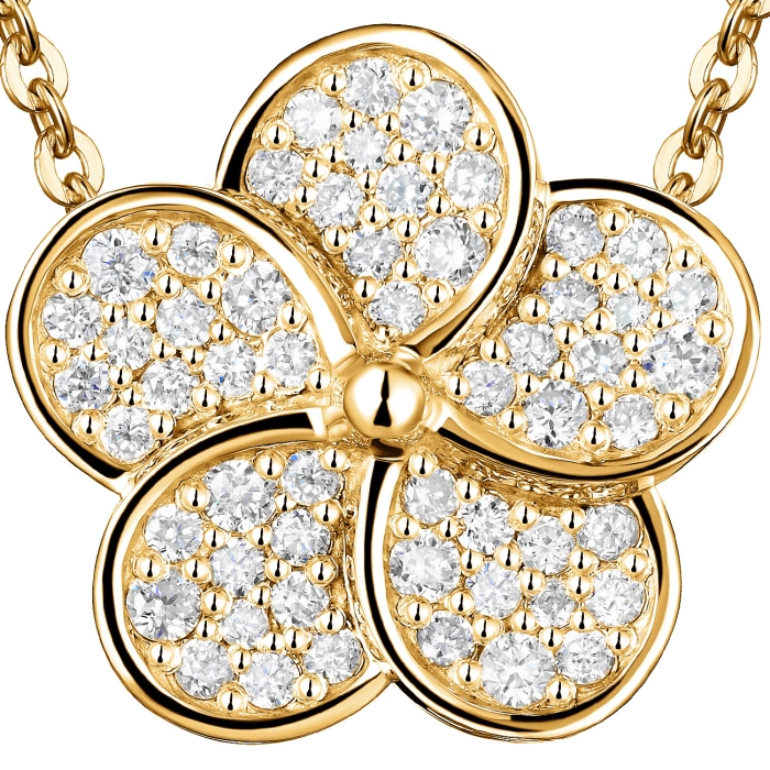 GOLD NECKLACE WITH DIAMONDS - Я5124