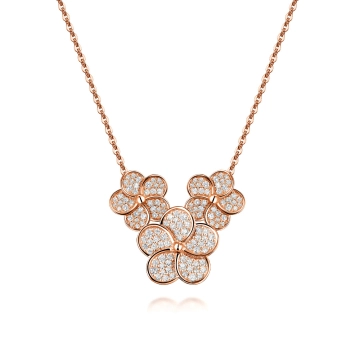 GOLD NECKLACE WITH DIAMONDS - Я5125