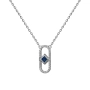 GOLD NECKLACE WITH SAPPHIRE AND DIAMONDS - 211173 - Я5128с